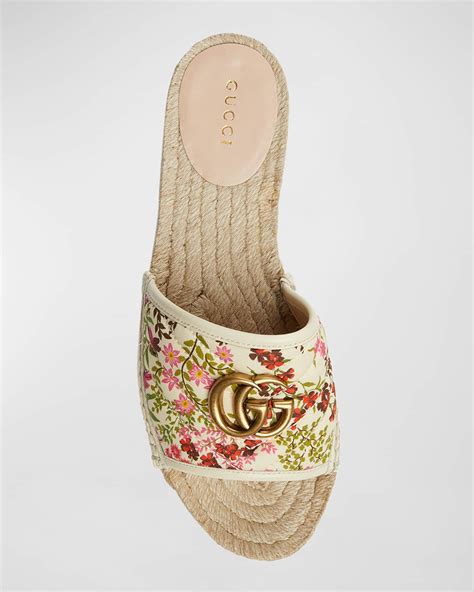 white gucci espadrille sandals|gucci pilar espadrille flat.